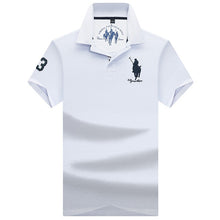 Load image into Gallery viewer, New Casual PoloShirts Men 3D Embroidery Summer Short Sleeve For Man Slim Fit Cotton Solid Color Camisa Polos hombre Masculina