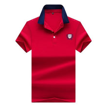 Load image into Gallery viewer, New Casual PoloShirts Men 3D Embroidery Summer Short Sleeve For Man Slim Fit Cotton Solid Color Camisa Polos hombre Masculina