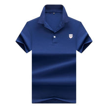 Load image into Gallery viewer, New Casual PoloShirts Men 3D Embroidery Summer Short Sleeve For Man Slim Fit Cotton Solid Color Camisa Polos hombre Masculina
